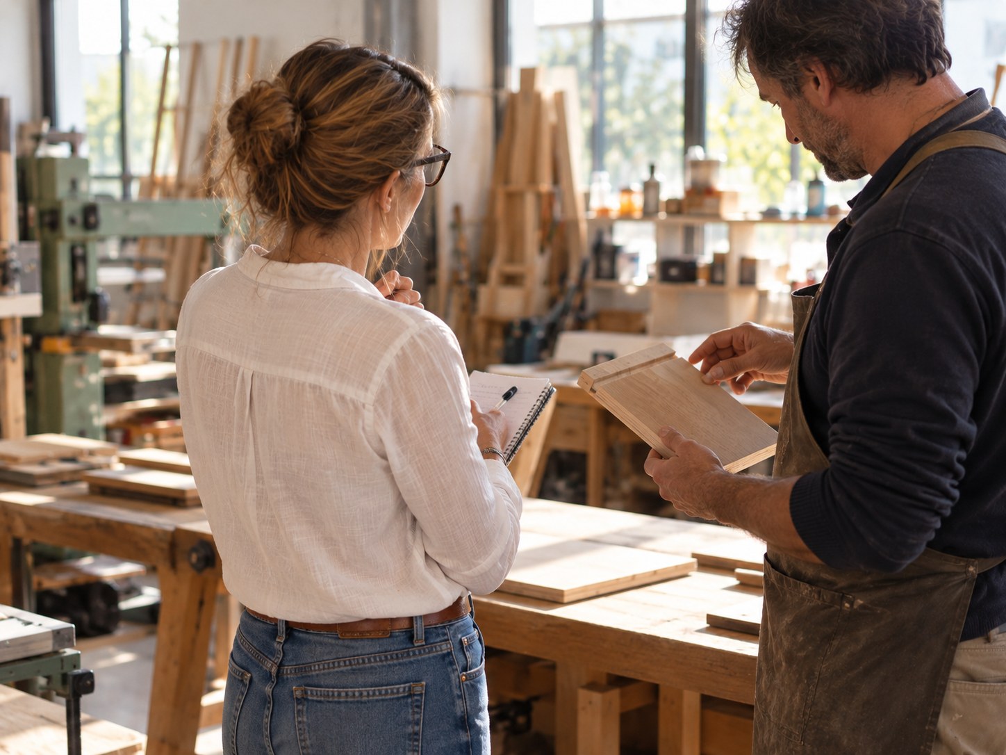 Enquête métier auprès d'un artisan dans son atelier